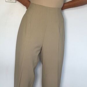 High-Waist Straight Leg Pants in Light Khaki
